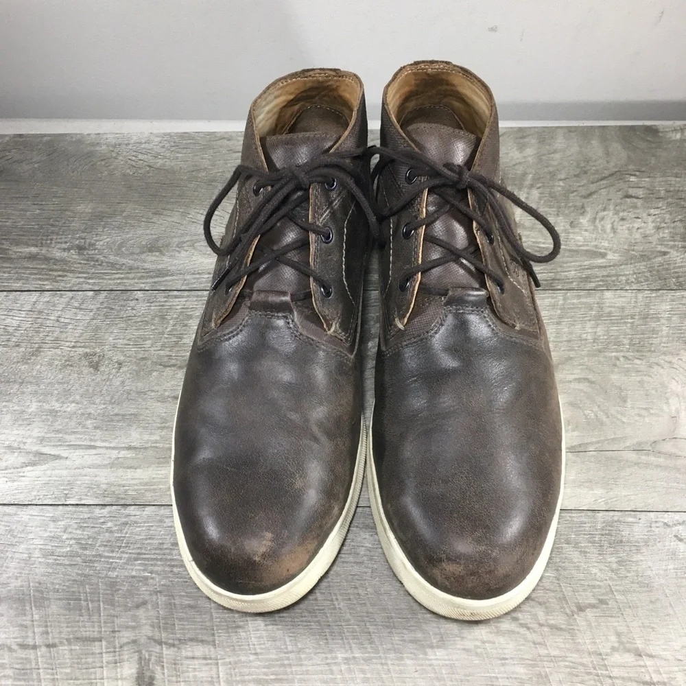 Red Wing Men's 6719 Cross Lite Brown Leather Safety Toe Chukka Boots Size 10.5